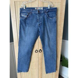 Diesel Men's Straight Jeans in Medium Blue Wash